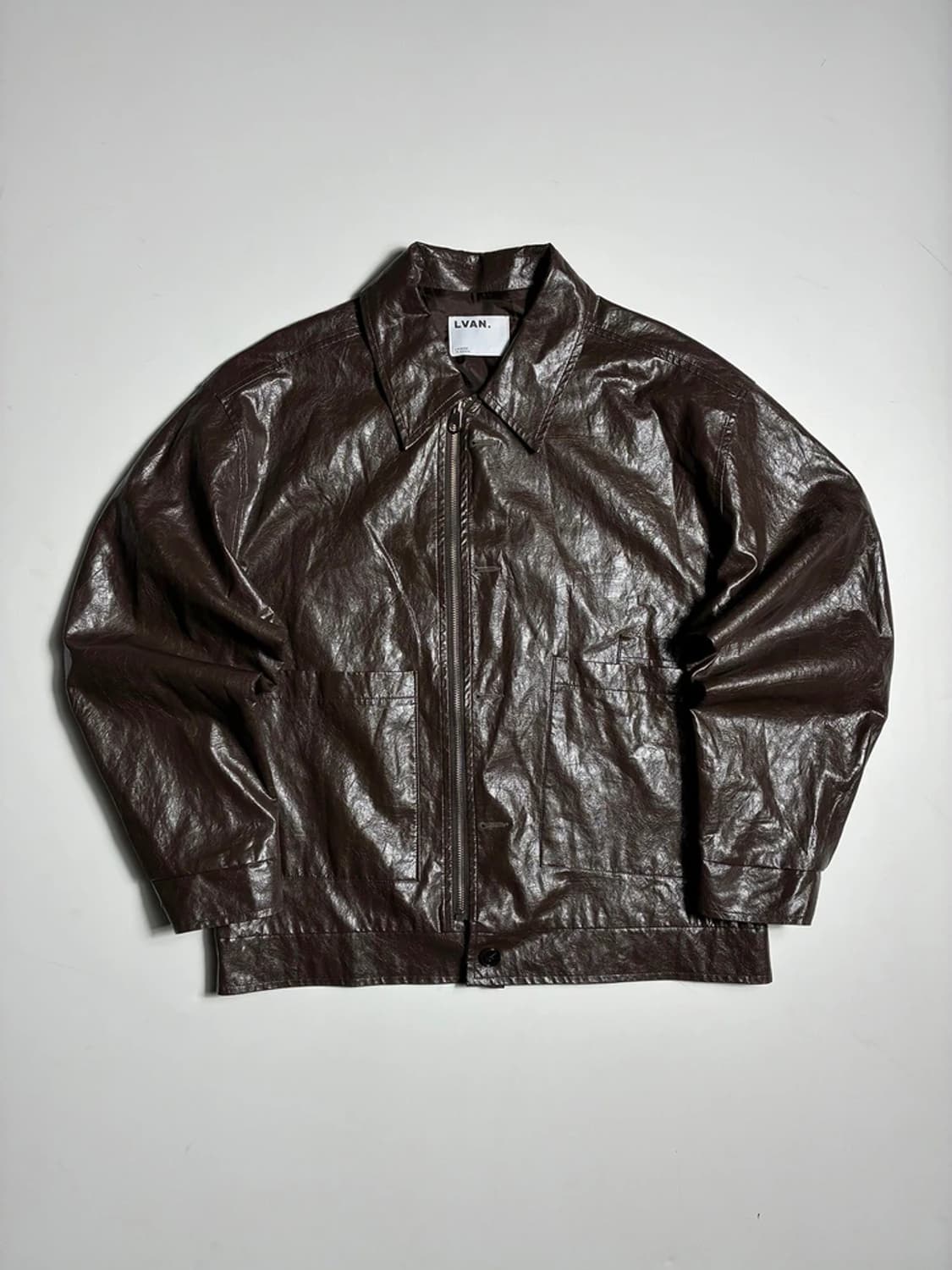 르반 LVAN 더블 클로저 링클 레더 자켓 R1994 상품이미지1