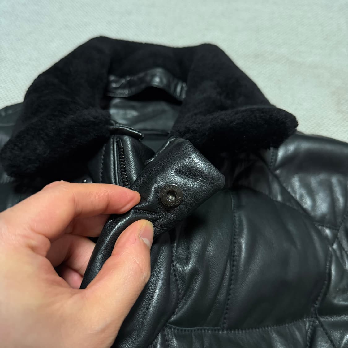 알마니 양가죽 퀄팅 자켓 상품이미지2