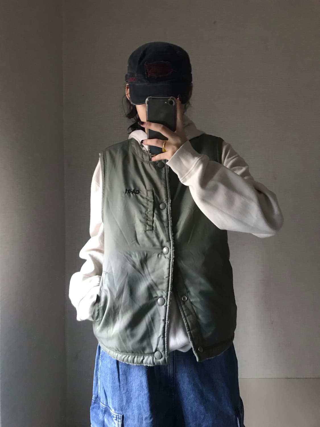 후아유USA 리버시블 후리스 패딩 조끼 상품이미지1