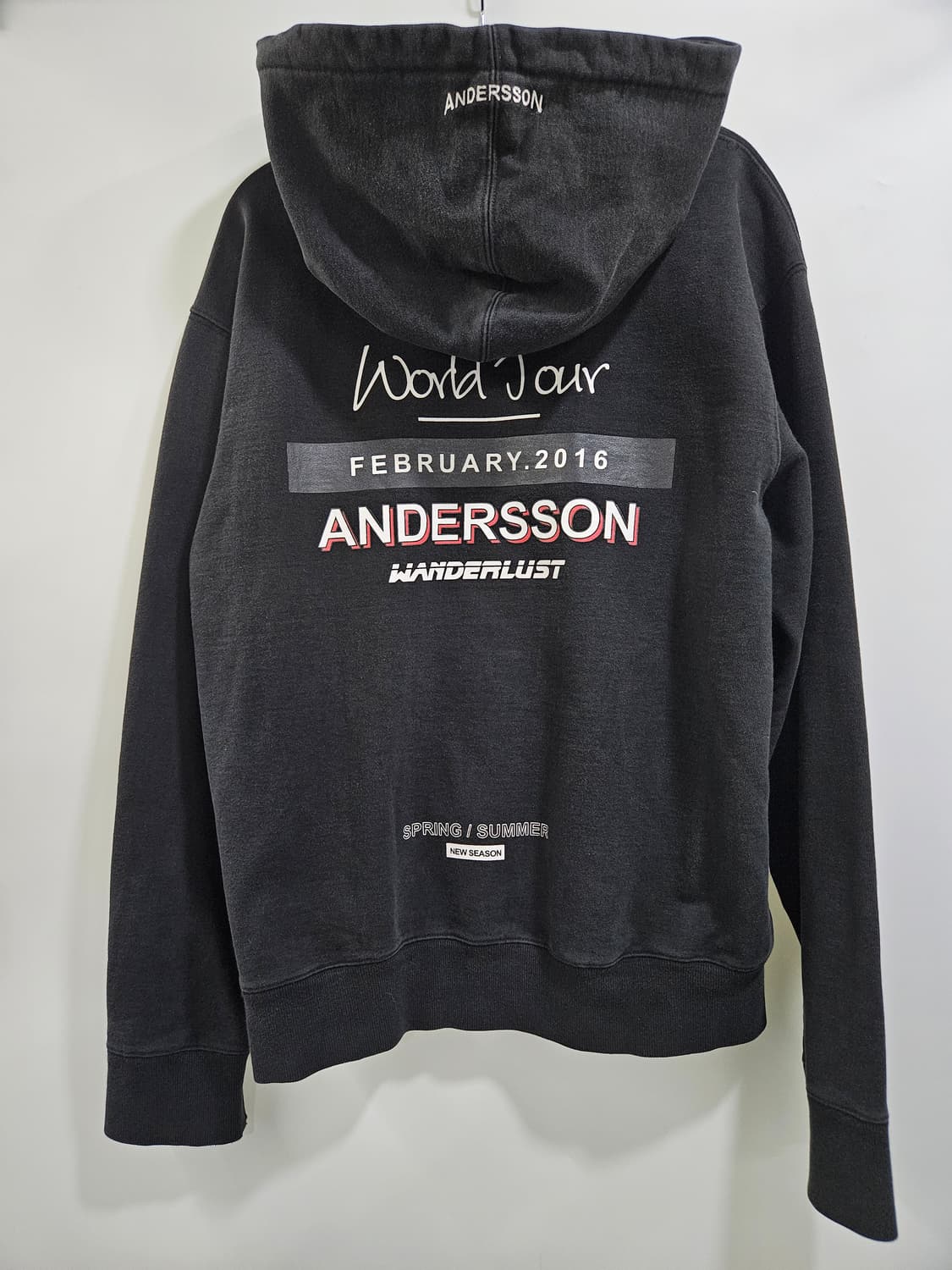 앤더슨벨 월드투어 후드티 블랙 L 상품이미지5