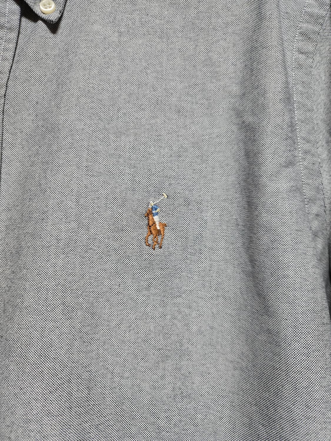 폴로 랄프로렌 신형 그레이 옥스포드 커스텀핏 셔츠 상품이미지4