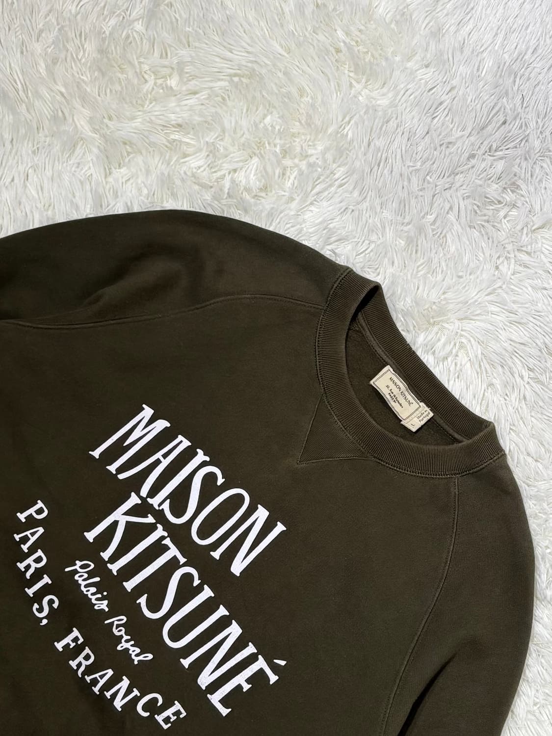 메종키츠네 파리 카키 맨투맨 상품이미지4