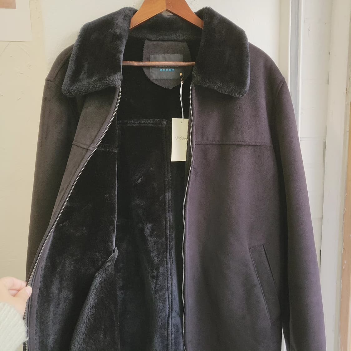 엑시고옴므 리얼 스웨이드 블랙 무스탕 상품이미지6