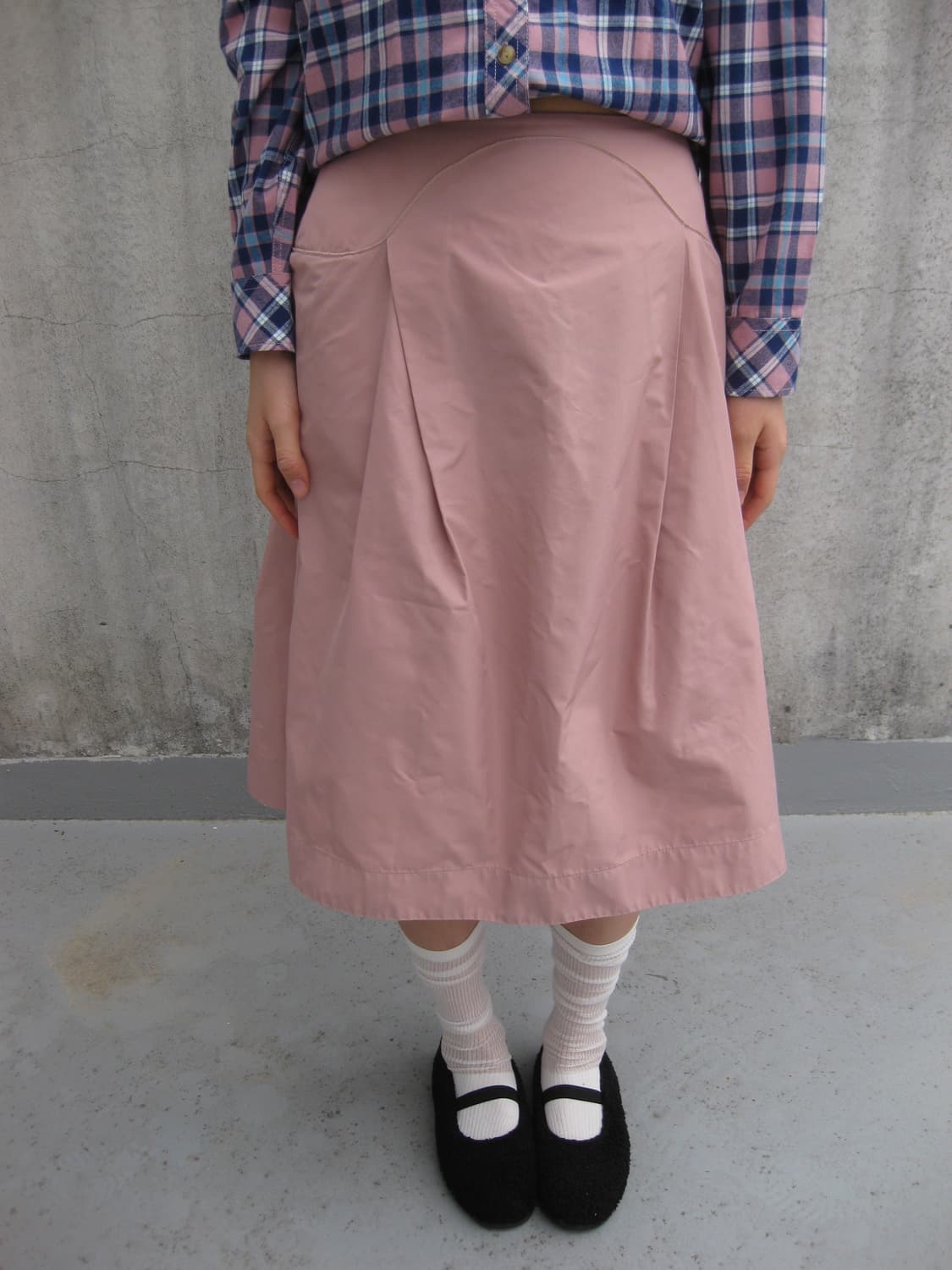 질샌더 네이비 미디 스커트  상품이미지8