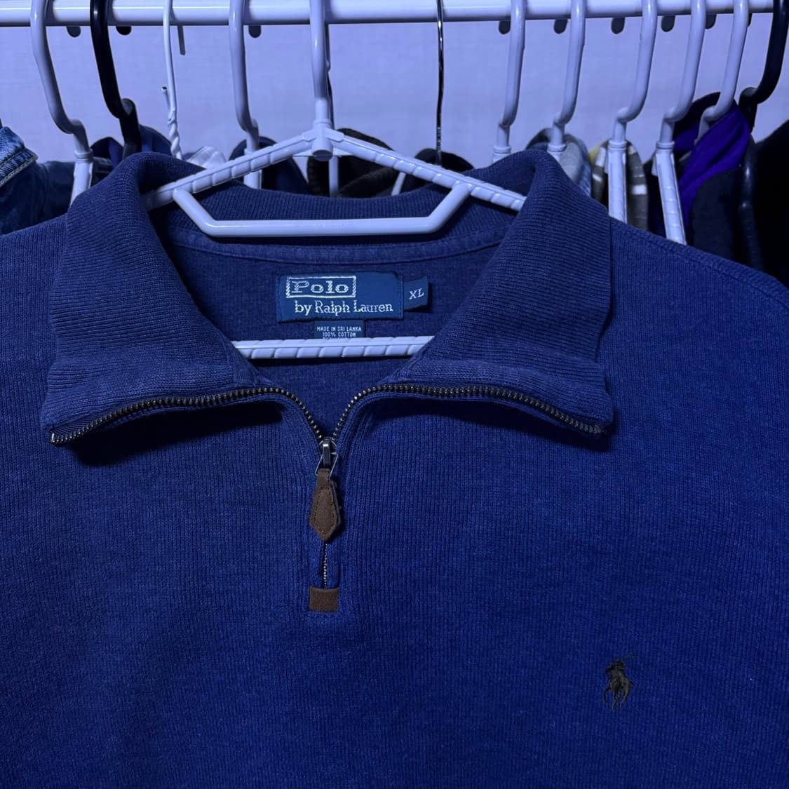 폴로 랄프로렌 네이비 반집업 니트 xl 상품이미지2