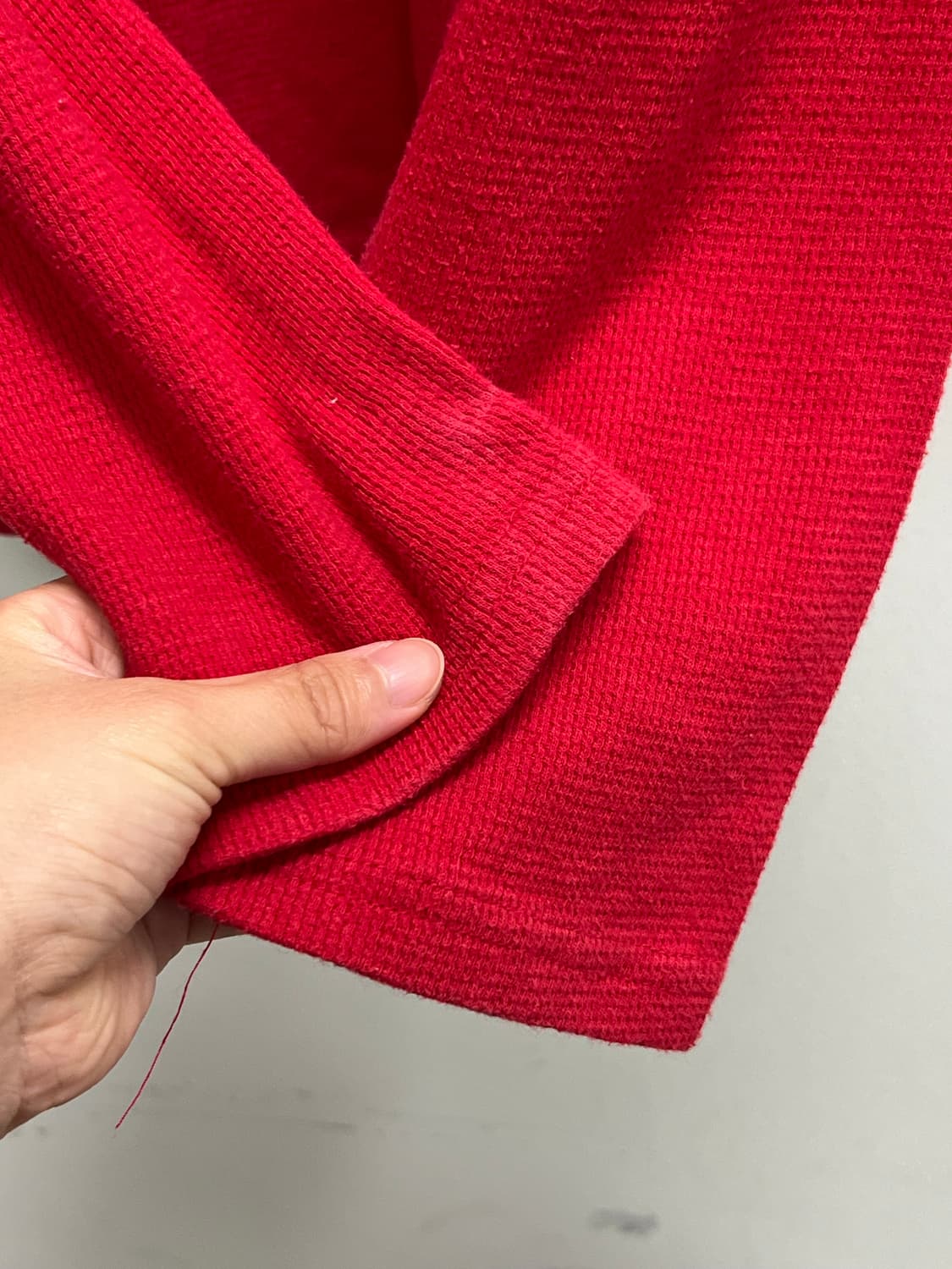 타미힐피거 스몰로고 와플 긴팔 티 레드 상품이미지6