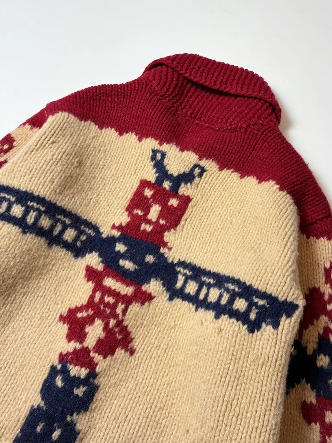 BURDEN 80's 헤비 울 니트 코위찬 가디건 PN8304 상품이미지5