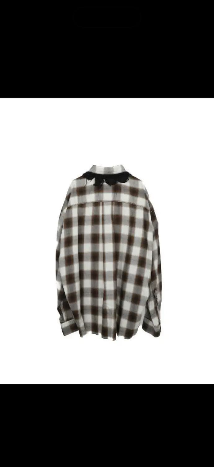 미하라 야스히로 디스트레스드 플레이드 롱슬리브셔츠44 상품이미지2