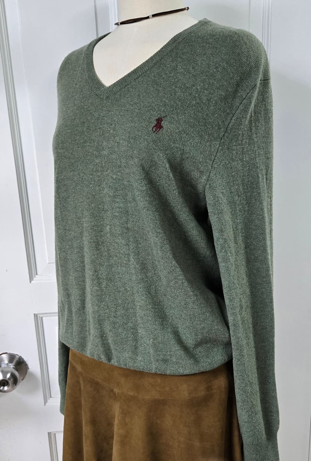 폴로랄프로렌 브이넥니트 세이지그린 상품이미지3