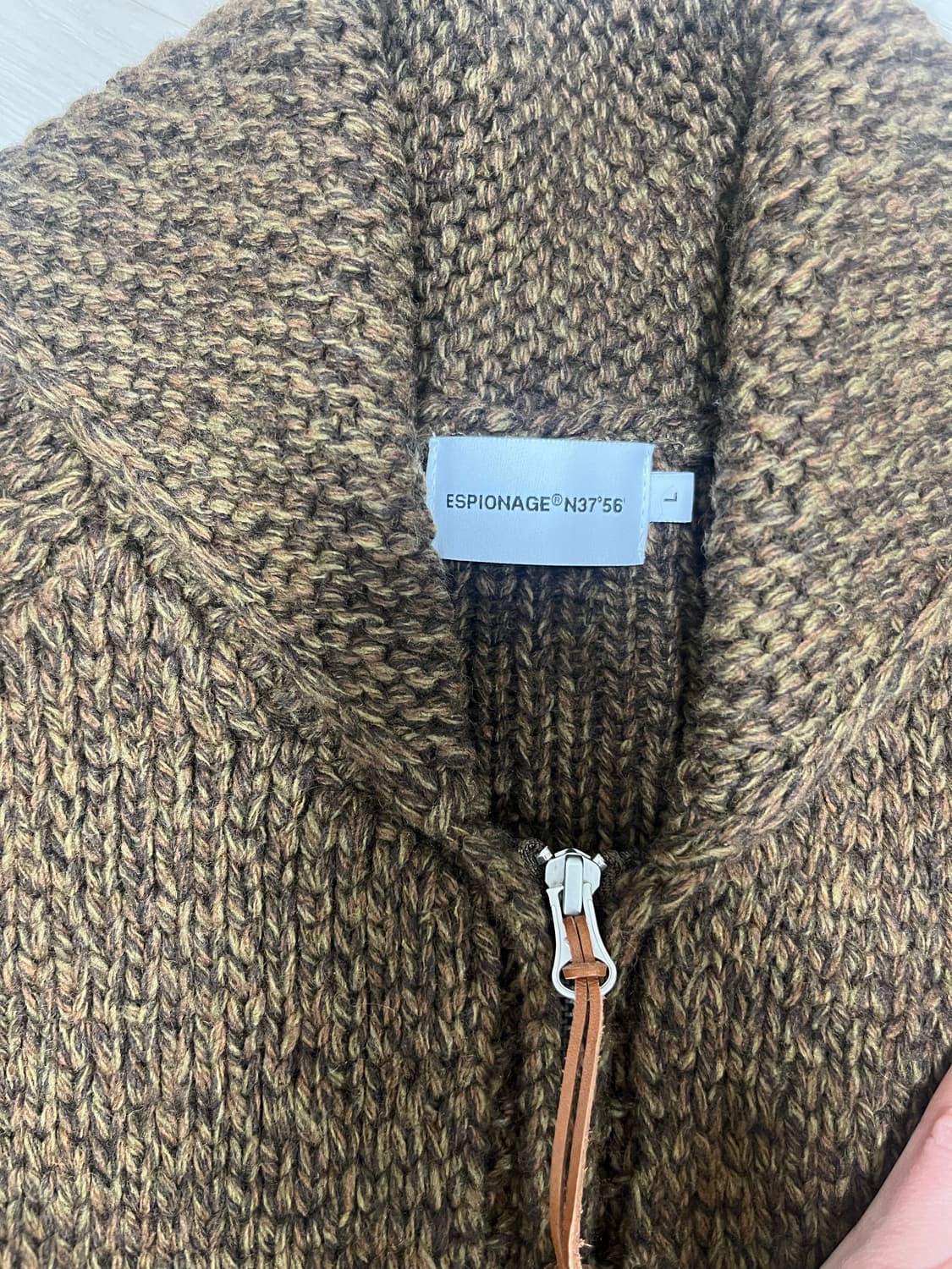 에스피오나지 코위찬 브라운 헤비가디건 L사이즈 상품이미지3