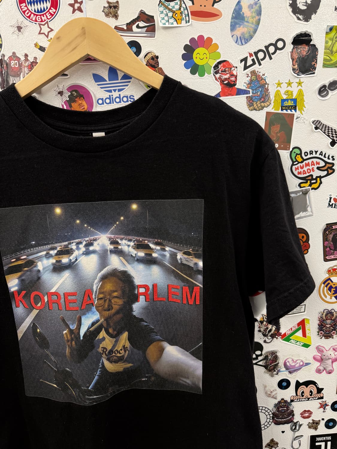 빈티지 코리안 프린팅 블랙 티셔츠 L 추천 상품이미지5