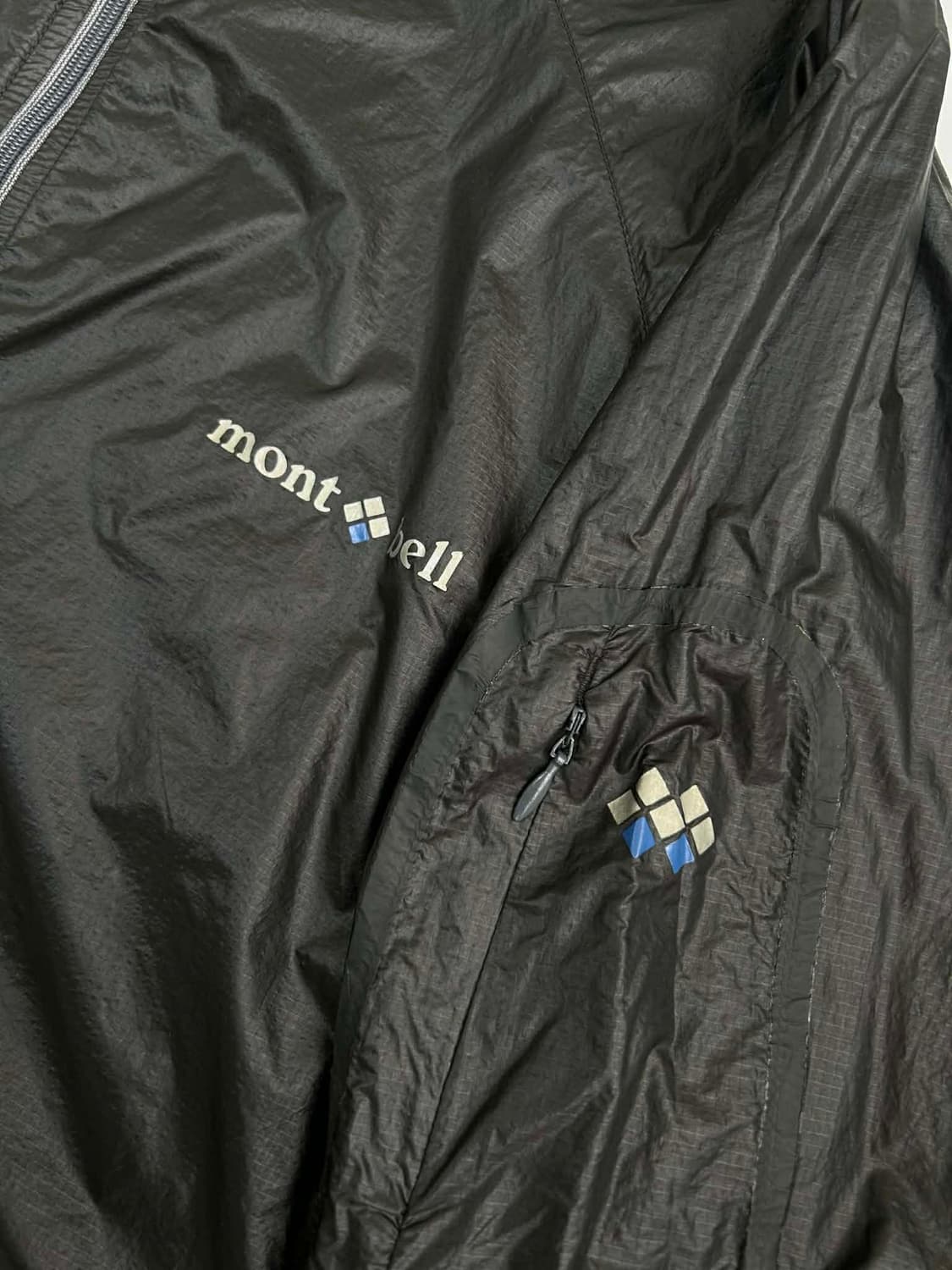 [XL] 몽벨 블랙 경량 러닝 윈드브레이커 집업 자켓 상품이미지6