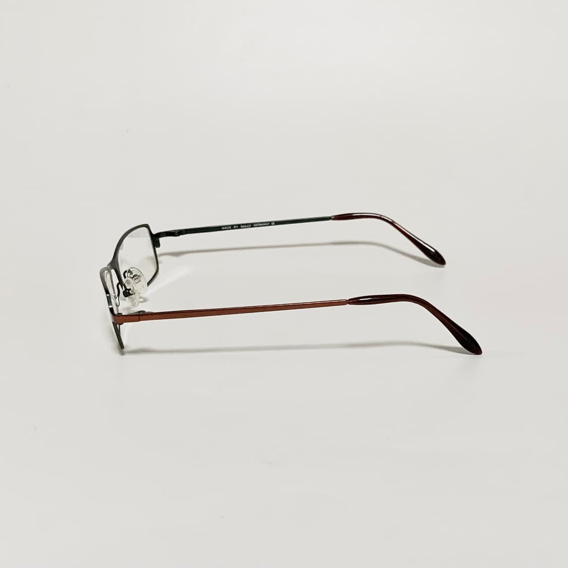 943 빈티지안경 브라운 데드스탁  슬림 사각 메탈 안경테 상품이미지4