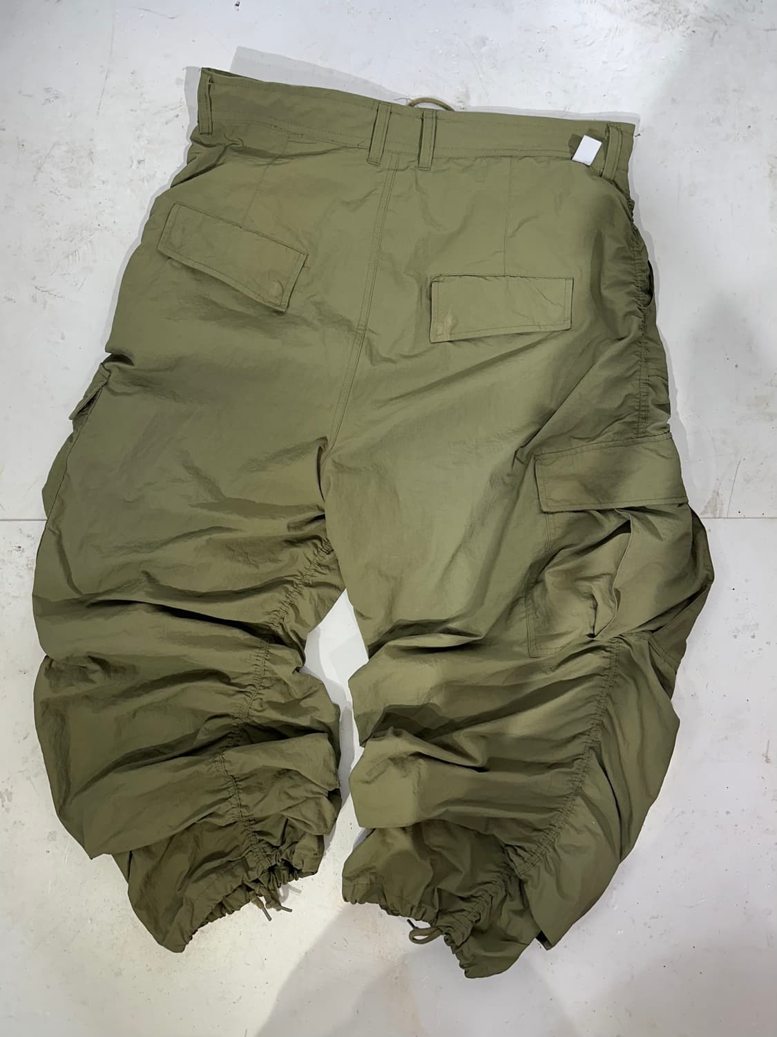 엑스톤즈 곱창 와이드 벌룬 올리브 카키 카고 팬츠 L 상품이미지5