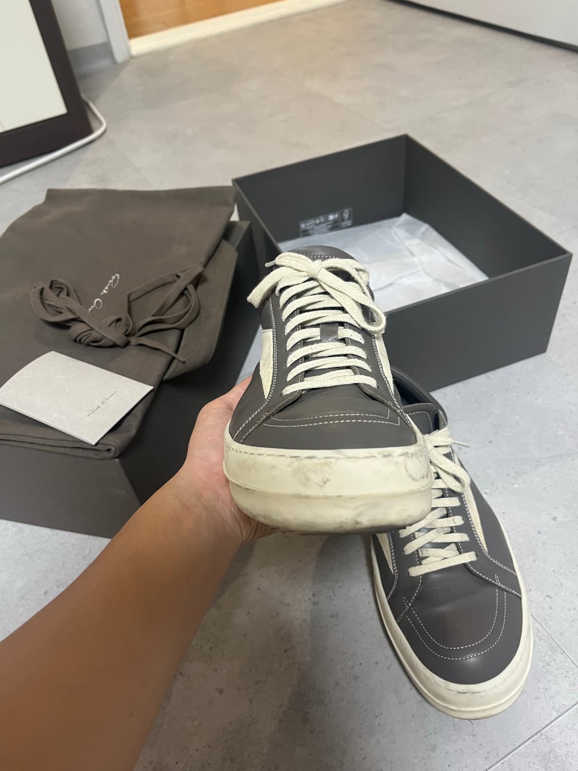 릭오웬스 반스 더스트 밀크 44\275~280 상품이미지5