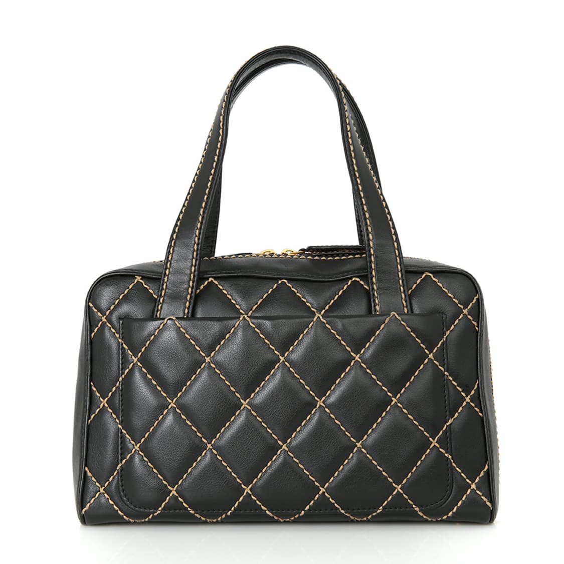 샤넬 와일드 스티치 블랙 볼링백 CC로고 빈티지토트 A20666 상품이미지6