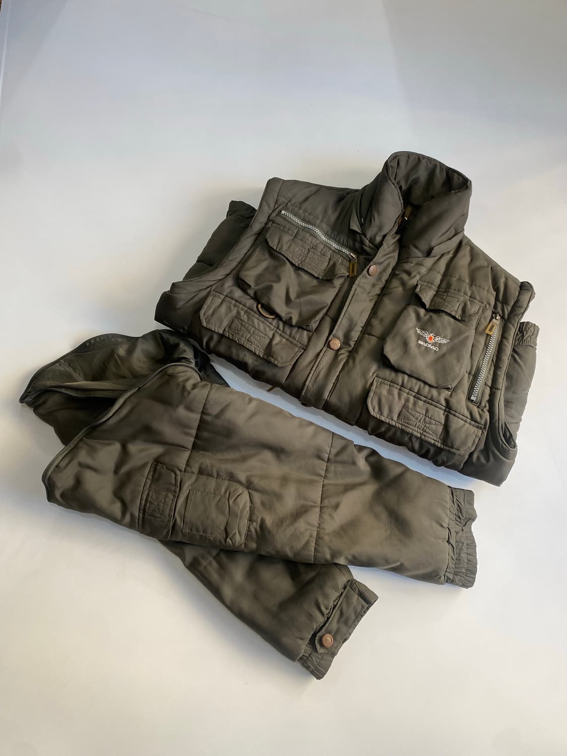 [XL] Vintage 카키 유틸리티 패딩 상품이미지1