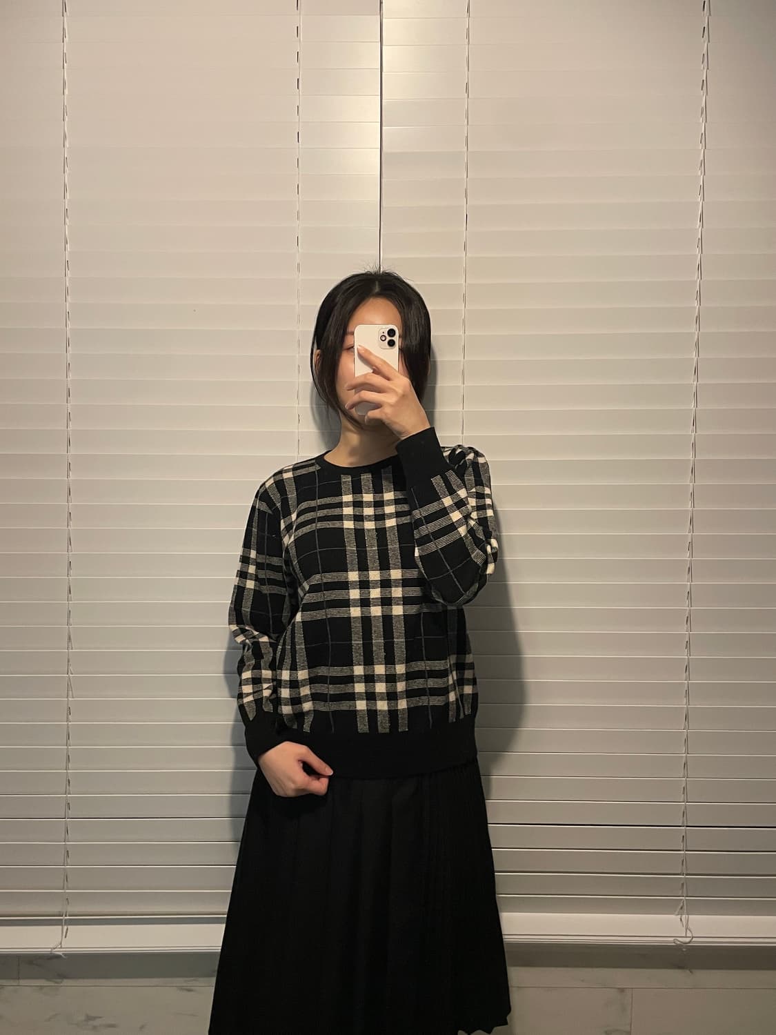 버버리 블랙 노바체크 니트 상품이미지1