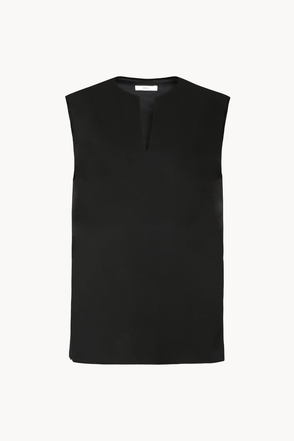 구테 에바 딥 브이넥 탑 블랙 상품이미지1