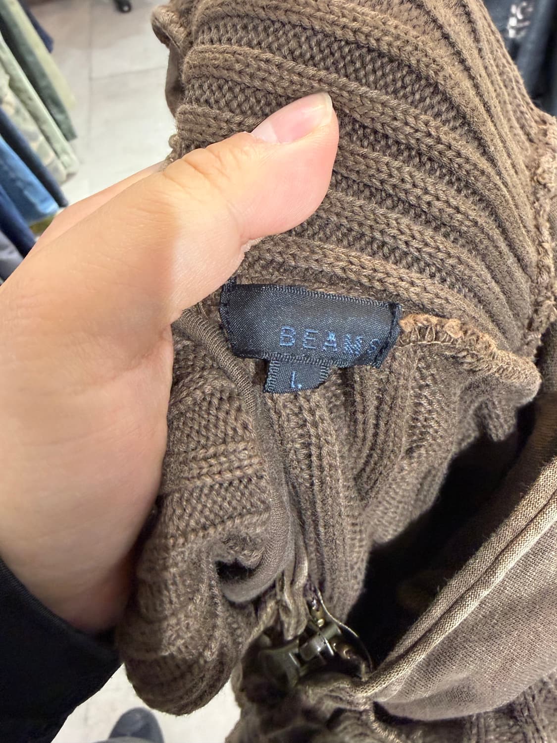 00s 빔즈 그런지 y2k 니트 집업 카고자켓 상품이미지10