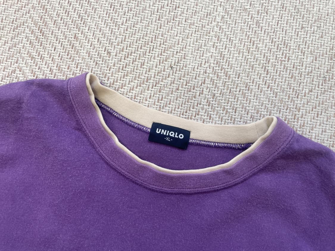 올드 uniqlo 유니클로 배색 반팔티셔츠  상품이미지3