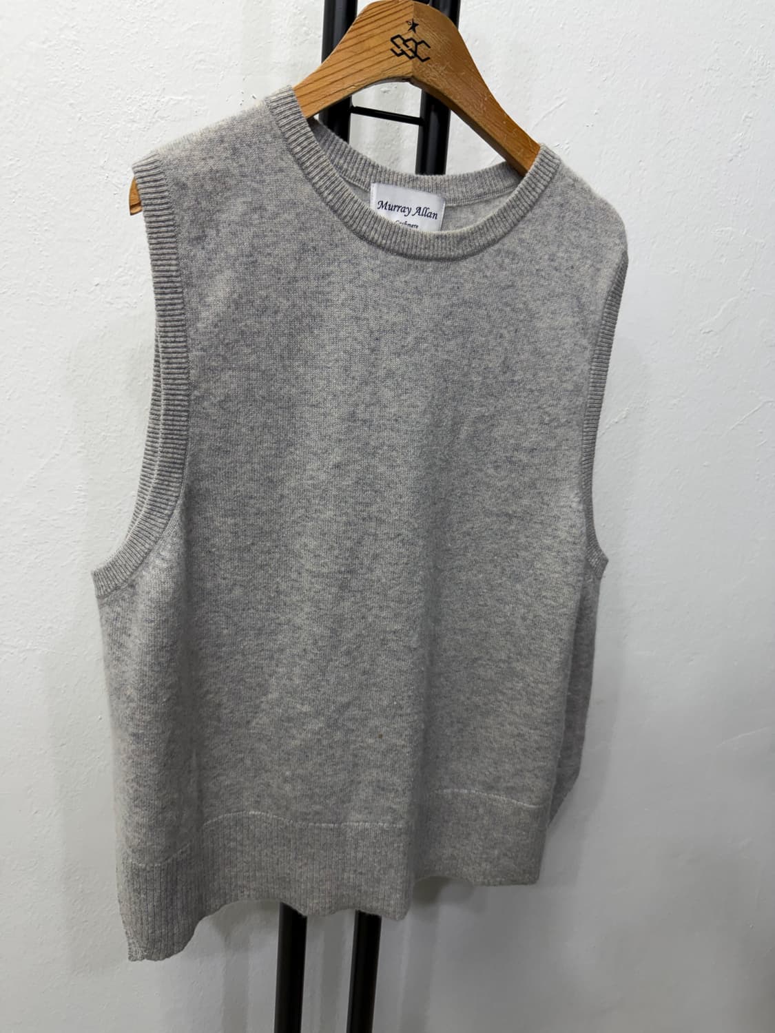 정품) 머레이알란 캐시미어100 니트 조끼 L 상품이미지2