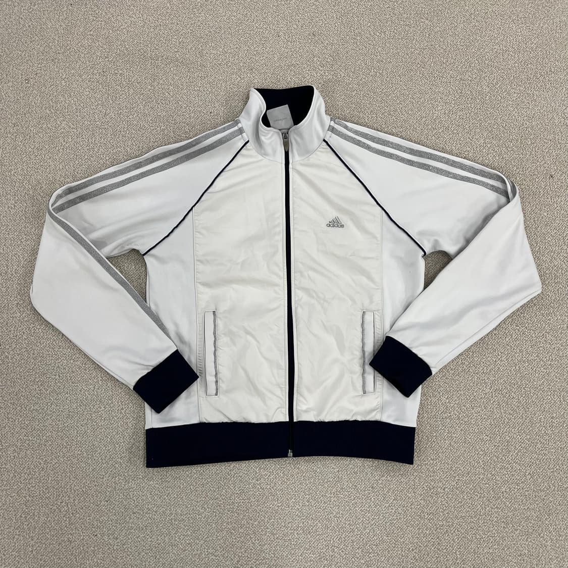 95 아디다스 화이트 실버 트랙탑 집업 0209M1 상품이미지1