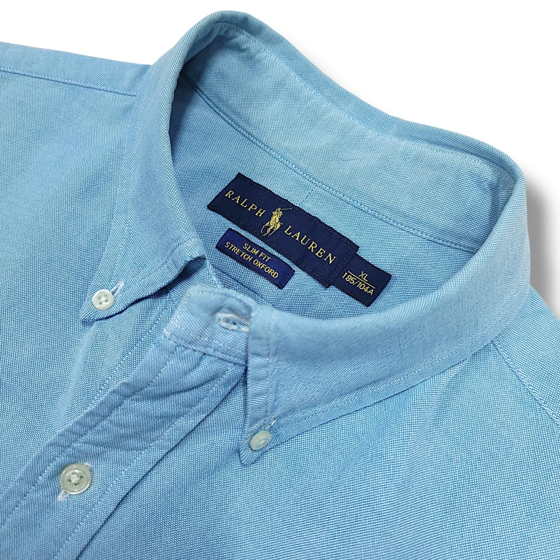 [XL] 폴로 스카이블루 슬림핏 스트레치 옥스포드 긴팔셔츠 상품이미지7