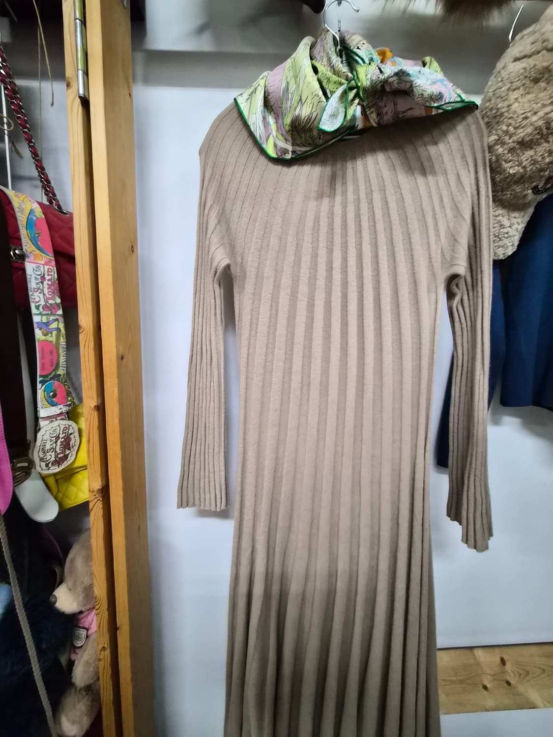 afterglow  캐시미어 골지 니트 원피스 상품이미지2