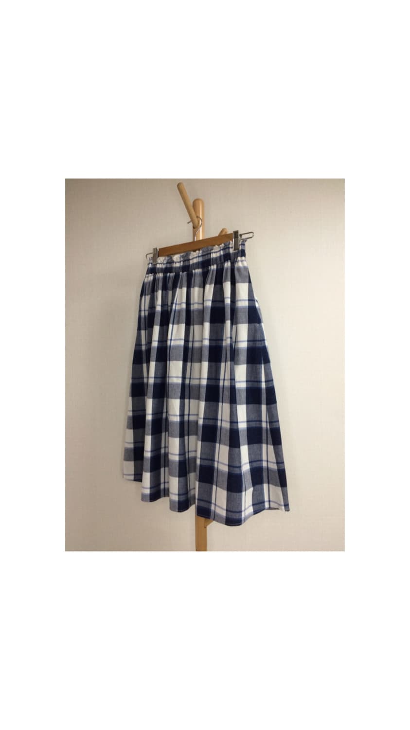 Ray beams 레이빔즈 네이비 체크 스커트 상품이미지4