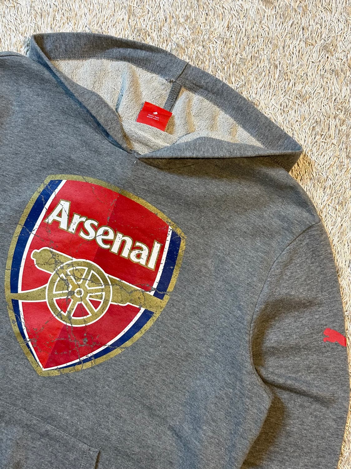 푸마 아스날 빅로고 후드티 그레이 상품이미지2