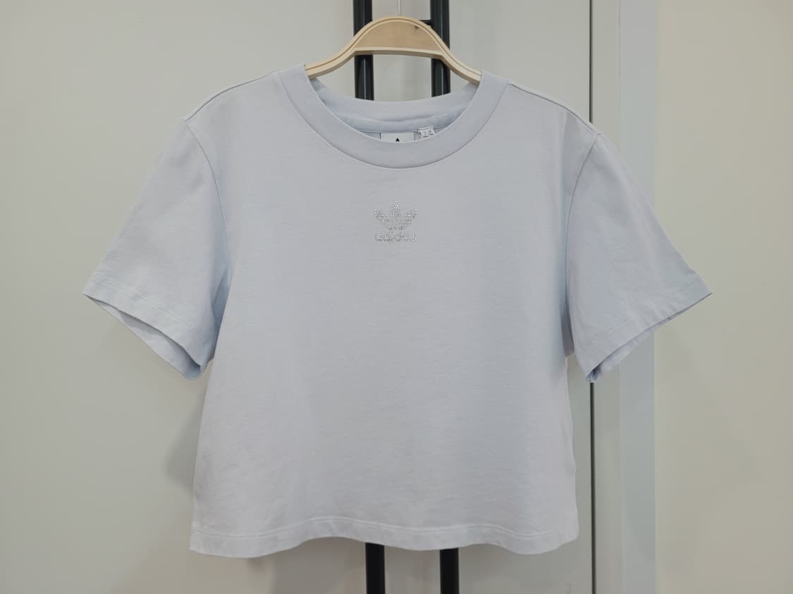 아디다스 2000 럭스 반팔 크롭 티셔츠 하늘색 M사이즈 상품이미지3