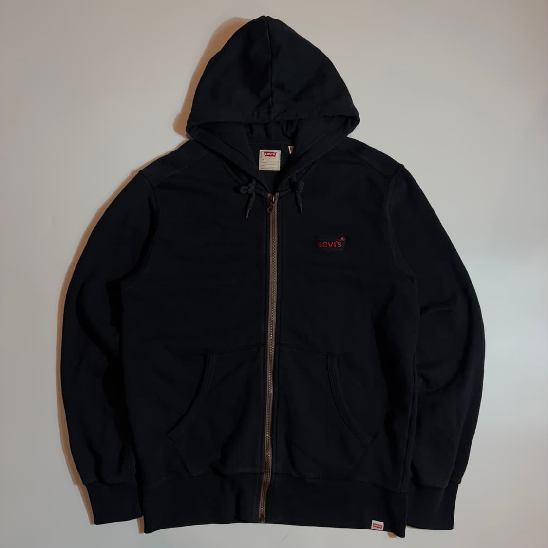 리바이스 블랙 스몰로고 후드집업 상품이미지1