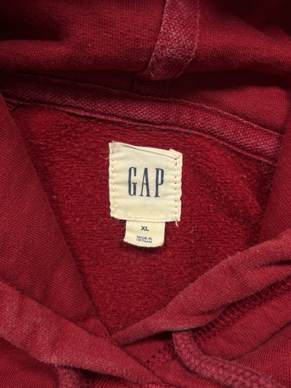 갭 빅로고 레드 후드티 상품이미지5