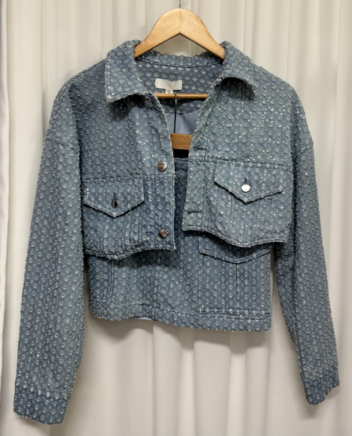 [새상품] H&M 스팽글 데님 투피스 셋업 상품이미지1