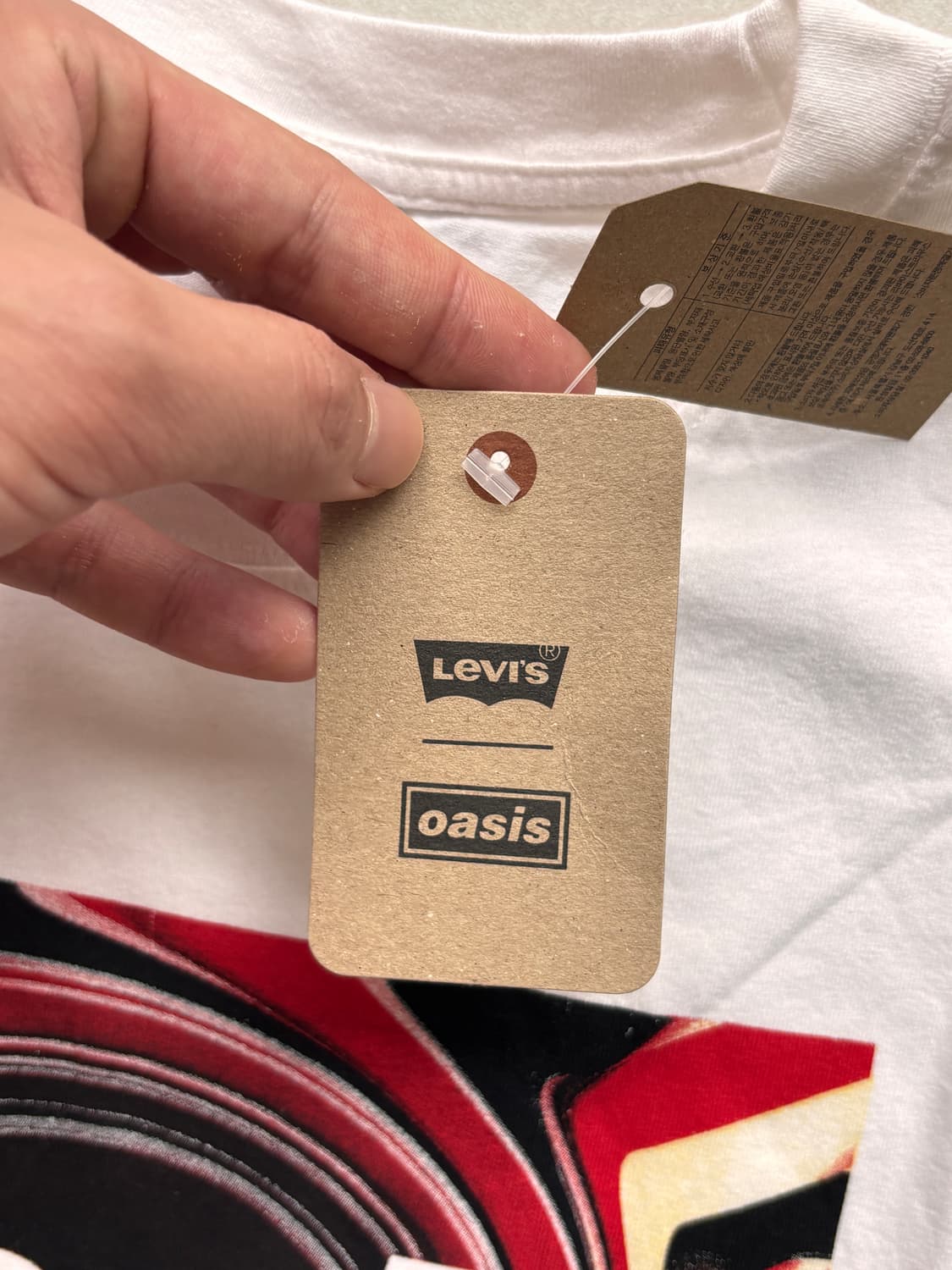 오아시스 오피셜 그래픽 티셔츠 (화이트 / 새제품) L 유니온잭 상품이미지5