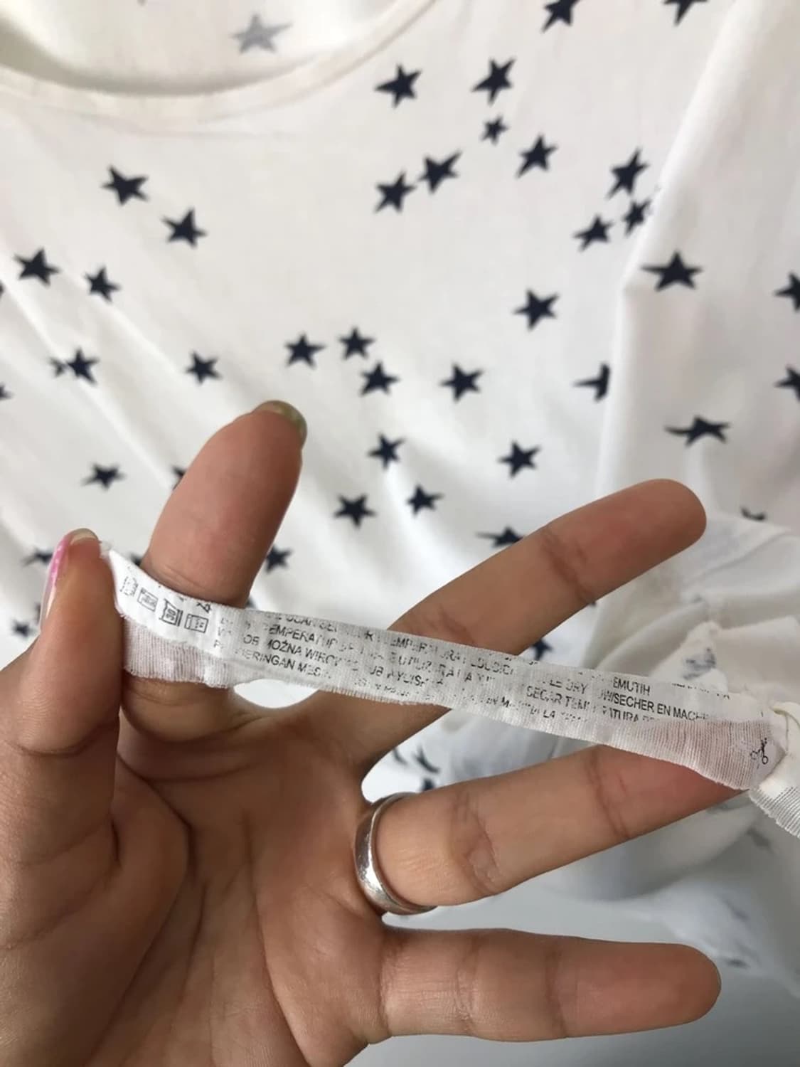 Zara W&B Star Pattern Crop Tee 상품이미지8