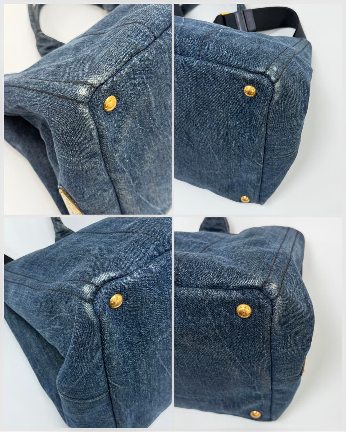 프라다 2-WAY 데님 카나파 라지 상품이미지8