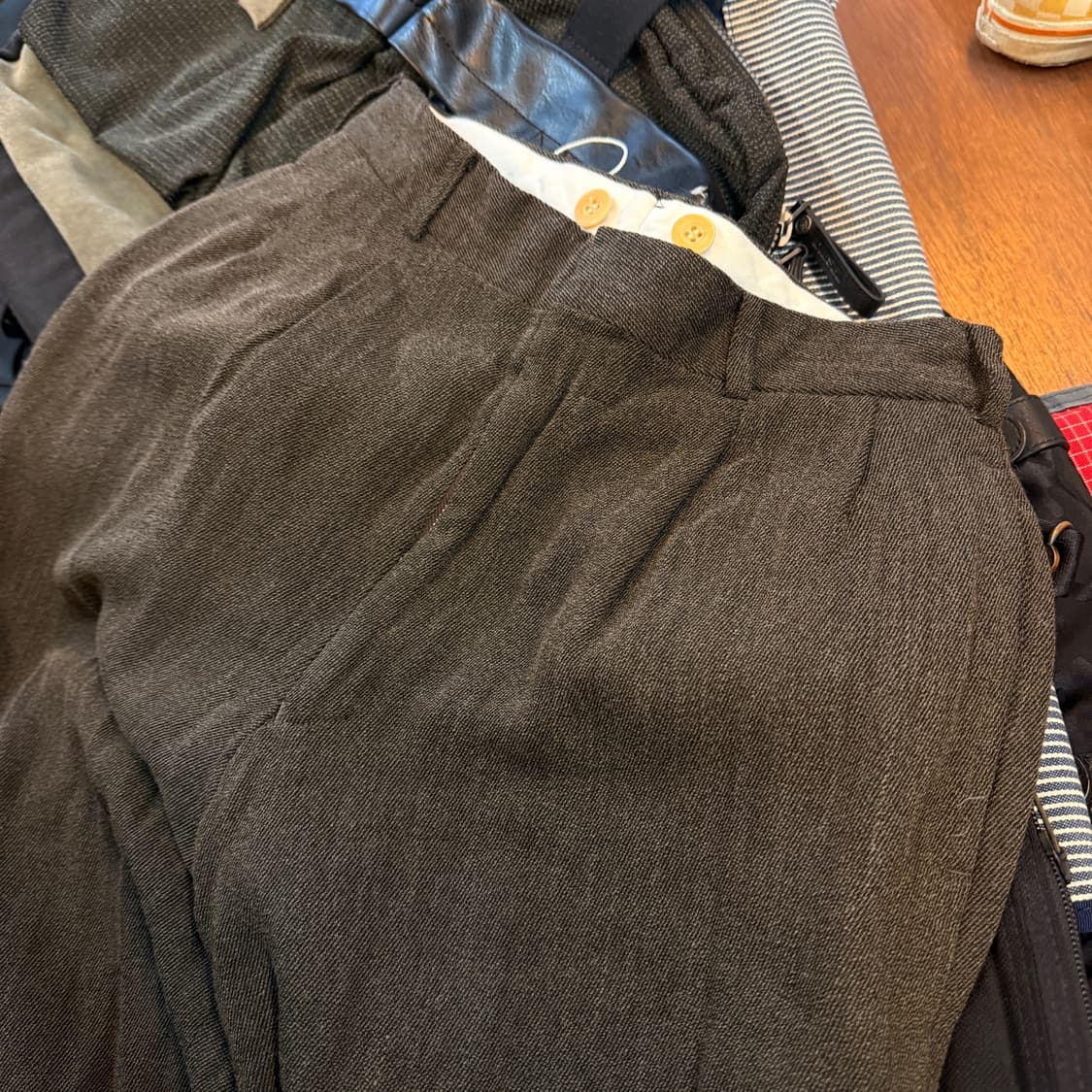 맨즈 비기 BY 타케오키쿠치 이탈리아원단 드레이프 팬츠 28 29 상품이미지3