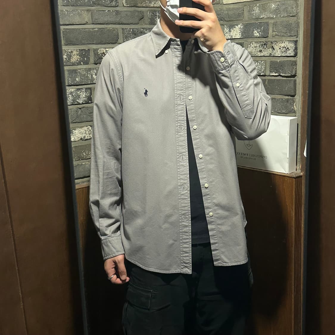 M) 폴로 랄프로렌 클래식핏 가먼트다이 셔츠 큐알탭 신형 상품이미지8