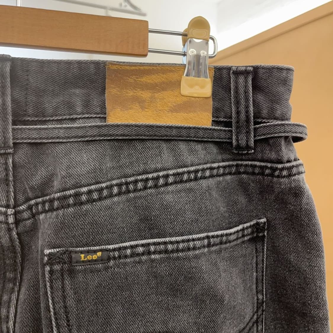 리 LEE 올드스쿨 벨티드 와이드핏 그레이진 청바지 C06339 상품이미지3