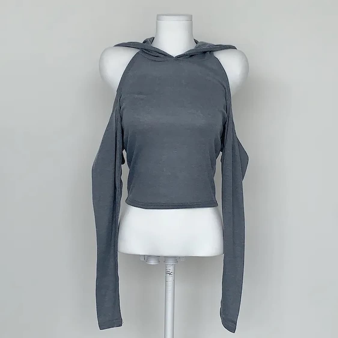 그레이 트임 후드 티셔츠 상품이미지3