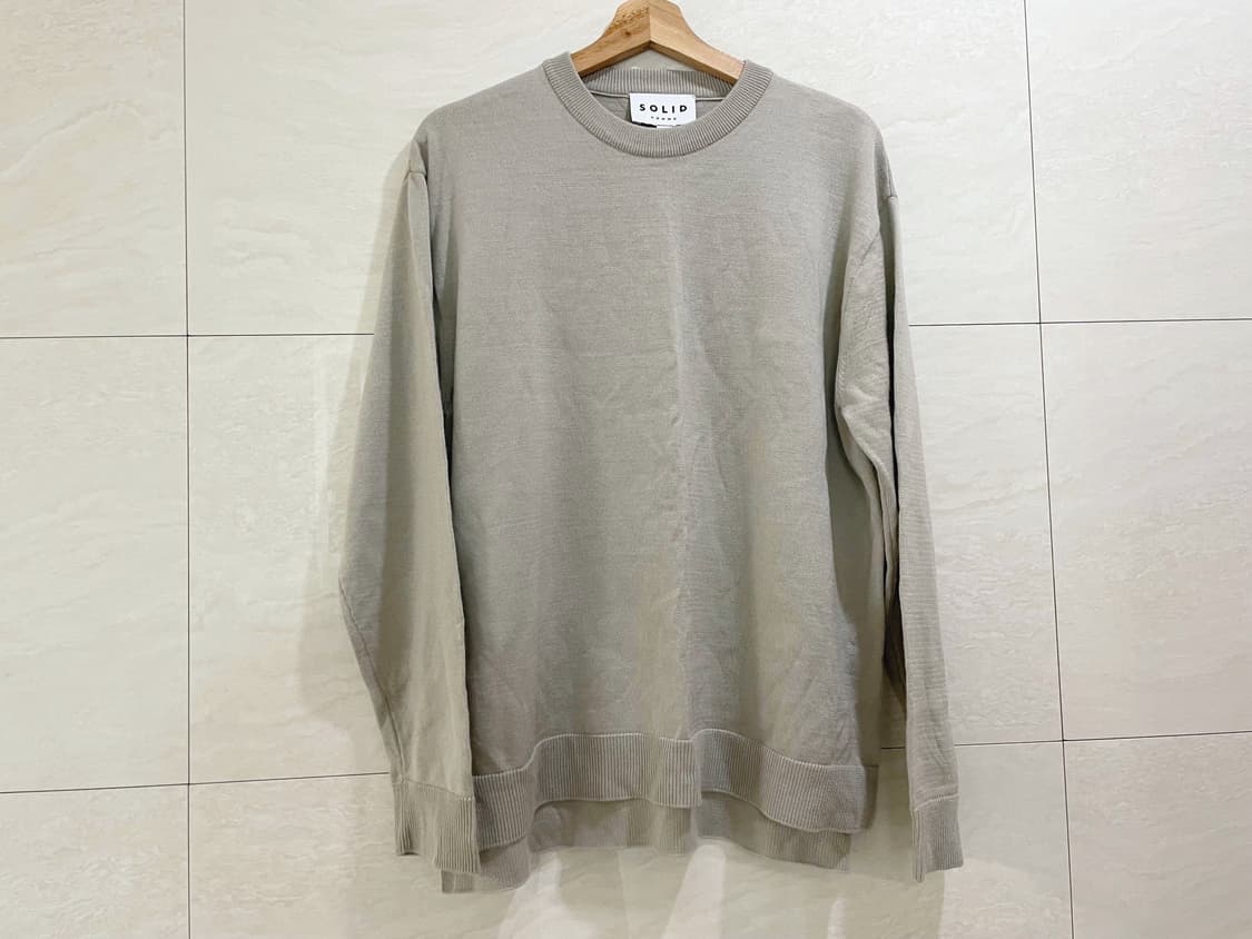 솔리드옴므 / 베이직 풀오버 니트, 남성 니트 / 48(100) 상품이미지1