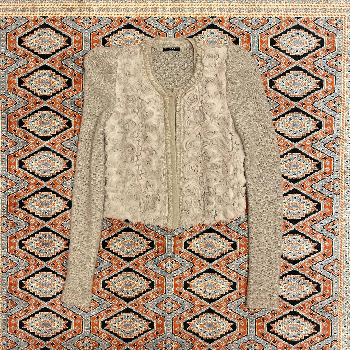 시슬리 베이지 장미 레이스 가디건 여성FREE 상품이미지1