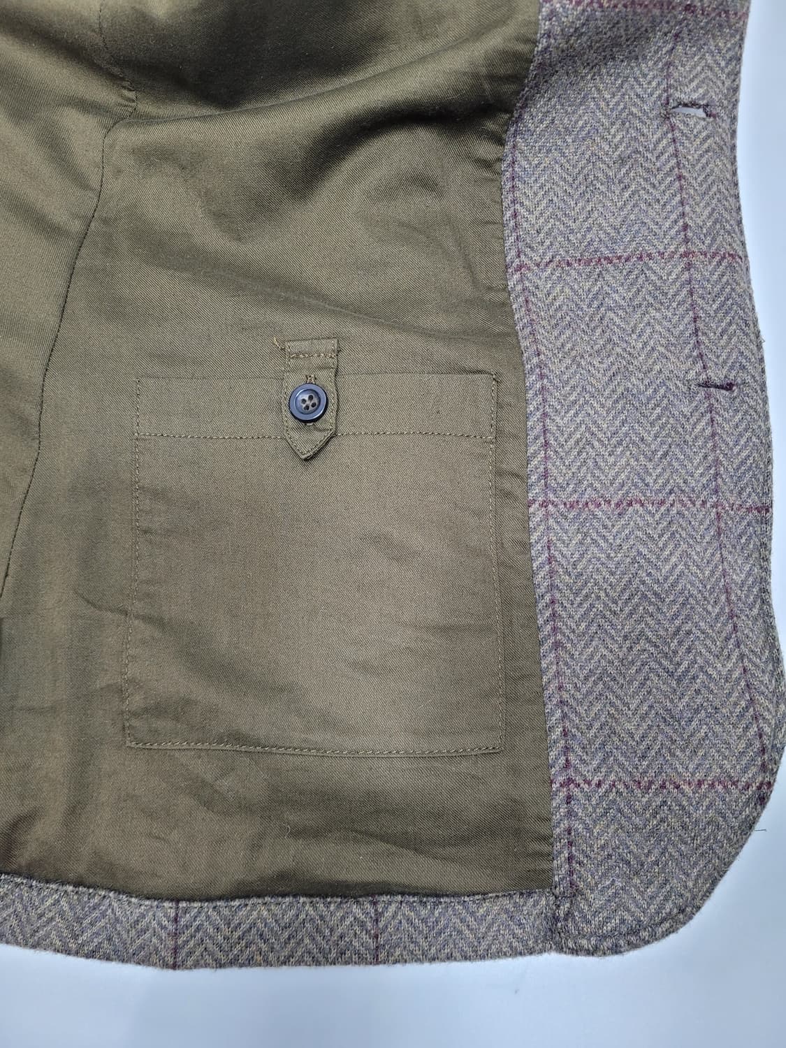 POLO 폴로 랄프로렌 모 100 헤링본 체크 블레이저 코트 / 남 M  상품이미지7