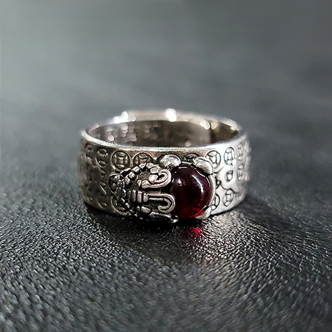 비휴 실버 남자 엔틱 빈티지 명품 행운 재물운 금전운 반지 상품이미지1