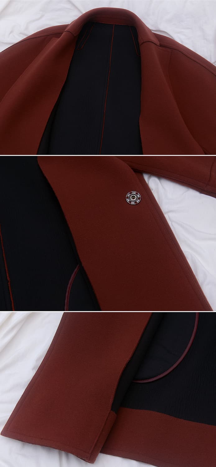 우영미 울캐시미어 핸드메이드 심플 오버코트 (100-105+) 상품이미지6