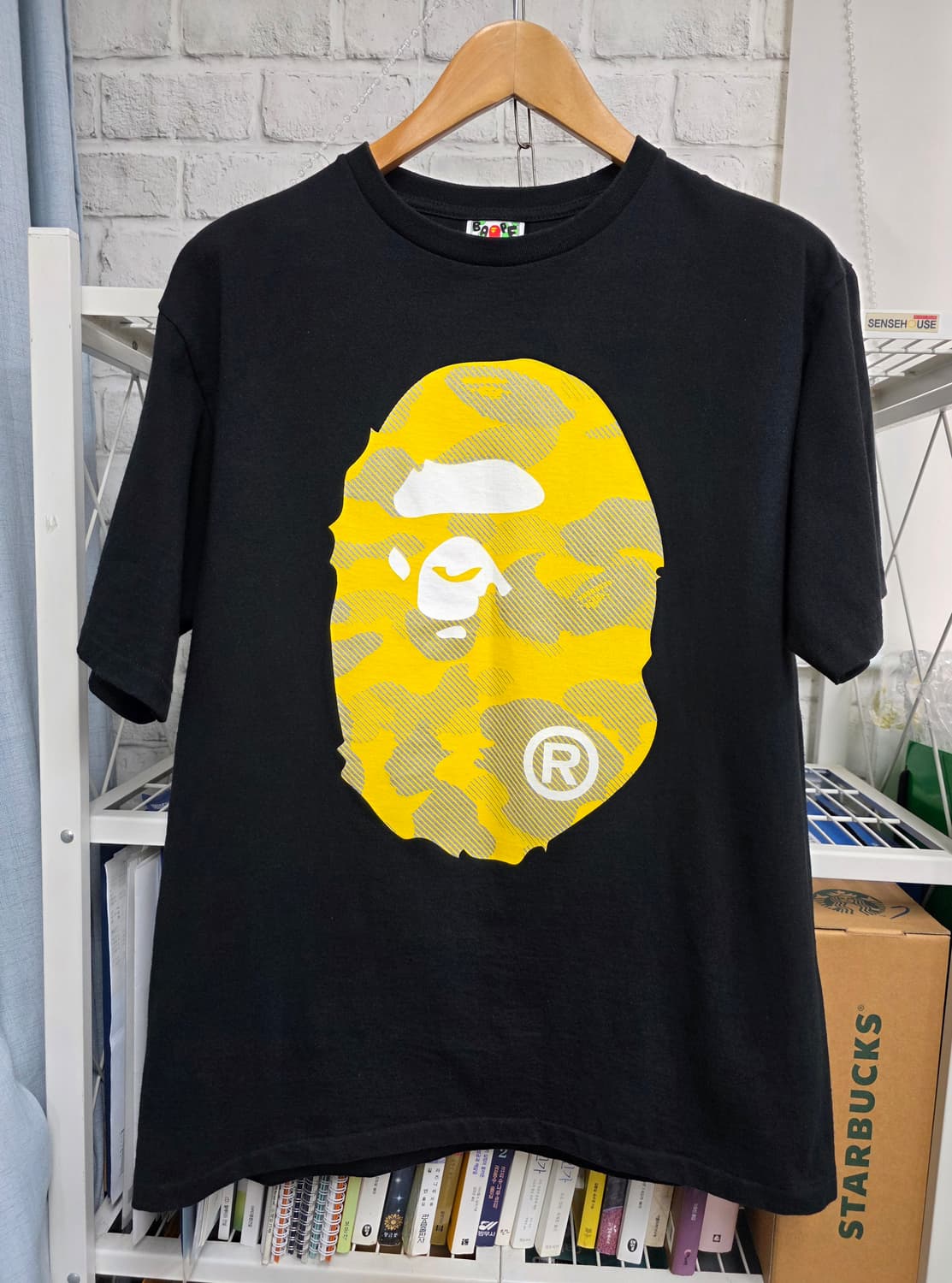 베이프 반팔티 슬림105 카모 빅 헤드 반팔티셔츠 MM73 상품이미지1