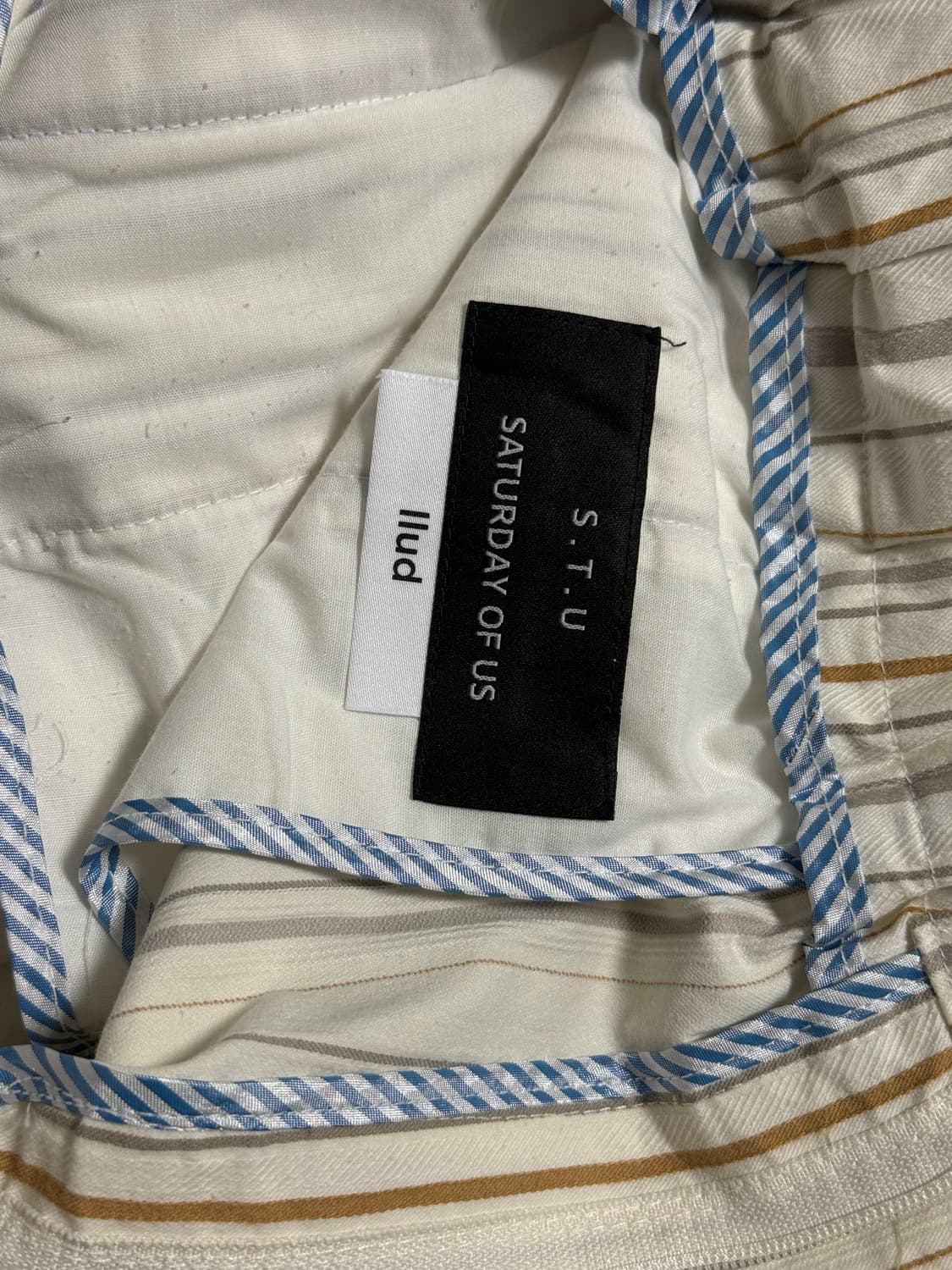 LLUD x STU 파자마 팬츠 베이지 상품이미지3