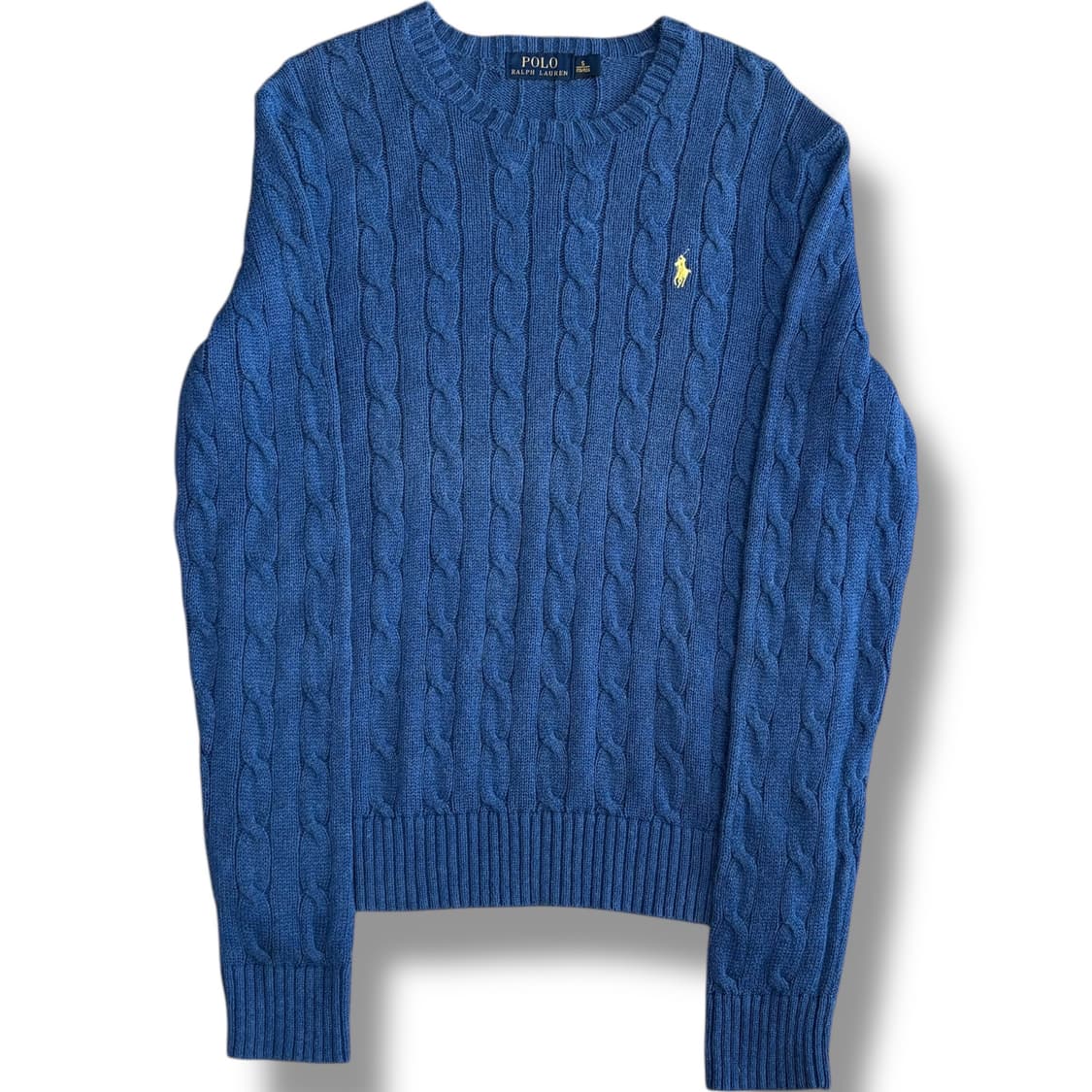 Polo Ralph Lauren 스카이블루 코튼 케이블 라운드넥 니트 상품이미지1